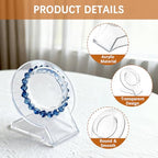 20 Pcs Acrylic Bracelet Display, Clear Bracelet Display Stand, Bracelet Display Stand for Vendors, Bracelet Holder Bangles Organizer for Store, Showcase and Home Storage