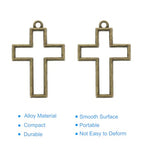 PATIKIL Alloy Open Back Bezel Pendants, Cross Shape Hollow Resin Pendant Frame for DIY Crafts Earrings Necklace Bracelet Making - color: Bronze