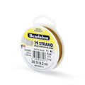 Beadalon 19 Strand Stainless Steel Bead Stringing Wire, .015 in / 0.38 mm, Satin Gold, 30 ft / 9.2 m - color: Satin Gold, style: .015 in / 0.38 mm