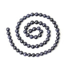 60PCS 6mm Natural Blue Sandstone Gemstone Round Loose Beads Stone Beads for Jewelry Making DIY Findings 1 Strand 15" - color: Blue Sand Stone, size: 6mm