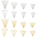 Craftdady 1600Pcs Flat Head Pins Ball Point Headpins 2 Colors Metal Wire Needle Pin Set for Earring Pendant Jewelry Necklace Bracelet Making (18mm/20mm/24-25mm/30mm) - color: Gold & Platinum, Flat & Ball Head Pins