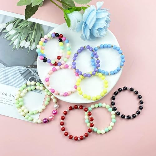 200pcs Acrylic Round Beads 10mm Round Spacer Plastic Pastel Beads Craft Beads with Hole for DIY Bracelet Necklace Jewelry Making Supplies Handmade Craft(Peach Pink) - color: Peach Pink, size: 10mm