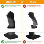 MOOCA 2-Piece Black Velvet Necklace Bust Display Set - Adjustable Hook - Jewelry Mannequin Stand for Necklaces & Chains up to 16-6 1/4 in H - color: Black Velvet