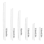 WILLBOND 30 Pcs 6 Size Big Eye Beading Needles Collapsible Seed Bead Threader Embroidery Stainless Needles Set with Bottle for Jewelry Making, Bracelets, Crafts, Embroidery and Hand Sewing