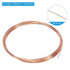 PATIKIL 16.4 Feet Solid Bare Copper Wire, 23 Gauge 99.9% Pure Copper Wire 0.6mm Soft Beading Wire Metal Plant Stem Ties for Jewelry Craft (5m) - size: 0.6mmx5m