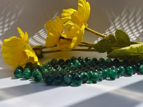 Stone Beads 6mm 140pcs Green Flower Jade Beads Round Loose Gemstones Beads for Bracelet Necklace Jewelry Making (6mm, 60626 Green Flower Jade) - color: Green Flower Jade Beads, size: 6mm