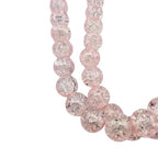 DandS ltd Crackle Lampwork Glass Beads for Jewelry Making, Blush Pink, Vibrant DIY Bracelets, Necklaces, Earrings, Beading Supplies & Craft Kits for Handmade Jewelry, 80pcs 0.39 inch (10mm), #J280-10 - color: Blush Pink