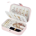 jiemei Jewelry Box, Travel Jewelry Organizer Cases with Doubel Layer for Women’s Necklace Earrings Rings and Travel Accessories(Pink) - color: Pink