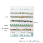 5Pcs Crystal Bracelet for Women Spiritual Natural Stone Bracelet Set Stackable Beaded Bracelets Healing Crystal Bracelet Gemstone Bead Bracelet Beaded Stretch Bracelets for Women - style: Jade