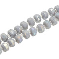 PATIKIL 75 Pcs 8mm OD 5mm Thick Crystal Glass Beads, Rondelle Crystal Beads Faceted Cut Gemstone Strand with Spacer Beads for Craft, Bracelet, Necklace, Gray Porcelain - color: Gray Porcelain