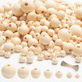 1000pcs Wooden Beads for Crafts 7 Sizes Natural Unfinished Bulk Beads for Garland Macrame Jewelry Making & DIY Farmhouse Decor - size: Mix-Sizes