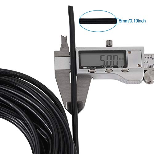 Fashewelry 32.8 Feet 5mm Black Aluminum Wire Bendable Metal Craft Wire for Beading Sculpting Jewelry Making - color: Round-Black, size: 5mm