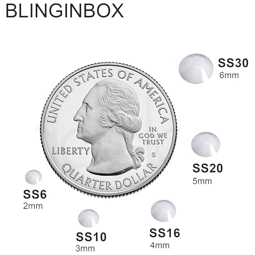 Blinginbox 50000pcs Flatback Rhinestones,Resin Non Hotfix Rhinestones Large Quantity Wholesale for Crafts DIY Creative Design,Clothes,Makeup,Nail Art (2mm=0.08",Jelly White) - color: Jelly white, size: 2mm=0.08"