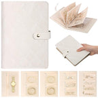 Travel Jewelry Organizer Case Jewelry Storage Book Ring Binder with Clear Zipper Velvet Portable Organizer Bag Jewelry Pouches Bags for Necklaces Earrings Rings Bracelets