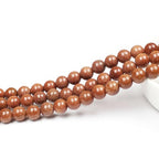 MJDCB AAA Natural Gold Sand Gemstone Loose Round Beads Spacer Beads for Jewelry Making (4mm) - color: Gold Sand Stone, size: 4mm