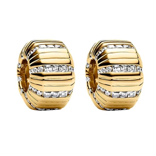 Clip Stopper Spacer Charms for Bracelets Necklaces, Compatible with Pandora,Jewery Mking DIY - style: Line Stopper 14K Gold Plated