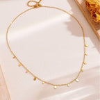 Plumiss Boho Handmade Natural Jasper Stone Beaded Crystal Mixed Strand Short Necklace for Women Girl - color: Tiger Eye Charm