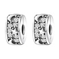 Clip Stopper Spacer Charms for Bracelets Necklaces, Compatible with Pandora,Jewery Mking DIY - style: 2PCS Silver Star Moon Pave Clips