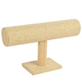 ChezMax Necklace Jewelry Display Jewelry Stand Hovering T-Bar Bracelet Holder for Home Organization - color: I-Linen