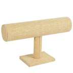 ChezMax Necklace Jewelry Display Jewelry Stand Hovering T-Bar Bracelet Holder for Home Organization - color: I-Linen