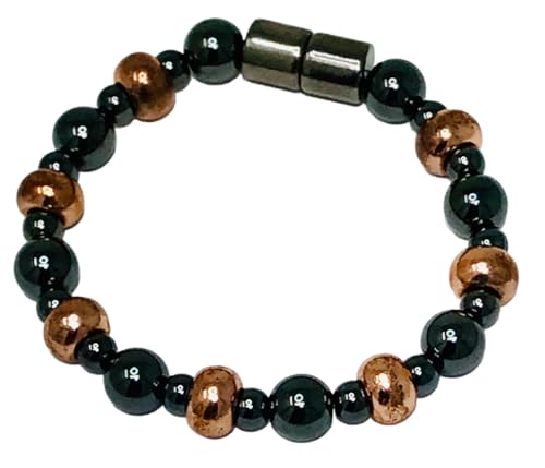 Copper and Magnetic Hematite Bracelet - size: 6.5 Inches