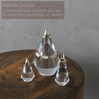 Acrylic Ring Holders 3Pcs Cone Shape Display Jewelry Tower Rings Storage Organizer Stand Clear Rack (Clear)