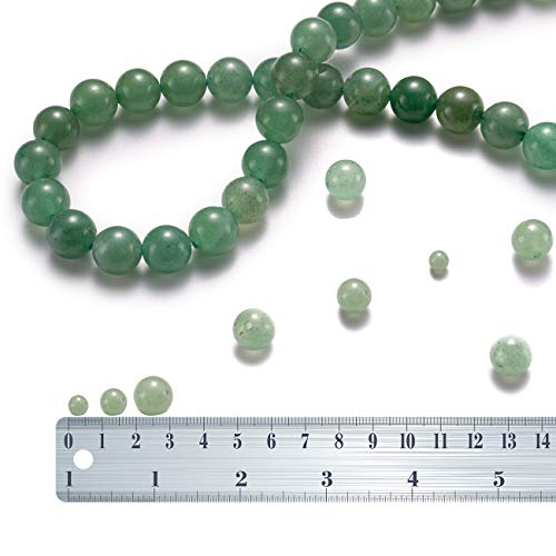 BEADIA Natural Green Aventurine Jade Stone Round Loose Semi Gemstone Beads for Jewelry Making 6MM 61PCS - color: Green Aventurine Jade, size: 6mm
