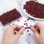 Maroon Polymer Clay Beads, 6mm Burgundy Heishi Bead for Jewelry Bracelets Necklace Making 1000PCS - color: Maroon
