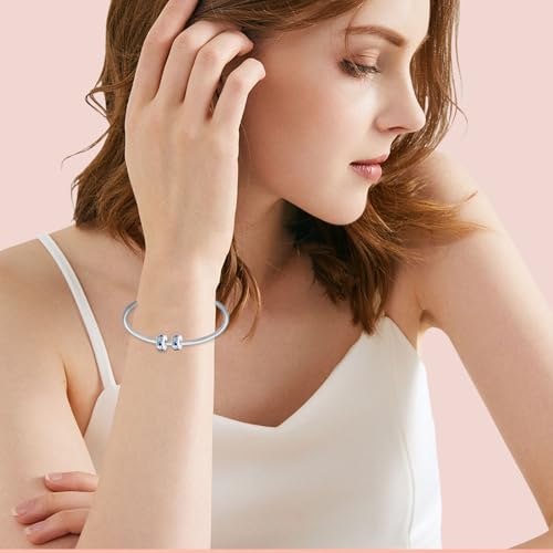 Clip Stopper Spacer Charms for Bracelets Necklaces, Compatible with Pandora,Jewery Mking DIY - style: 2PCS Shell Clip 14K Blue