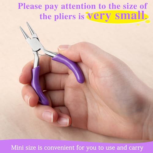 SPEEDWOX Mini Round Nose Pliers For Jewelry Making 3-Inch Small Pliers Wire Looping Pliers Wire Bending Pliers Looper Pliers Ring Bending Tool Small Needle Nose Pliers For Jewelry - style: Round Nose Pliers