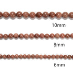75pcs(2 Strand/Set) 10mm Goldstone Beads with Energy Power, Smooth Round Sand Stone Beads for Jewlery Bracelets Earrings Making DIY - color: Goldstone, size: 10mm
