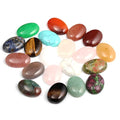 Natural Stone Cabochon Beads, 20 Pieces Oval 18x25mm Crystal Quartz Random Color for Jewelry DIY - size: 18x25mm