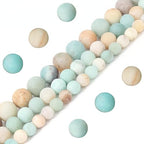 35pcs 10mm Natural Matte Amazonite Beads Energy Healing Crystal Round Loose Stone Beads for Jewelry Making, DIY Bracelets Necklaces - color: Matte Amazonite, size: 10mm