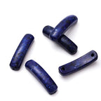5PCS Natural Lapis Lazuli Stone Rectangle Curved Beads Gemstone Pendants Connectors for DIY Bracelet Neclace Jewelry Making - color: Lapis Lazuli