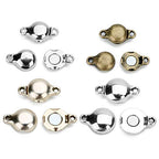 Brass Made Round Magnetic Clasps Stronger Magnetic Closure for Necklace Bracelet and Chain Keep Your Jewelry Secure 10 Sets/lot - size: 8mmX14mm & Antique Bronze Tone