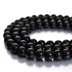 6mm Matte Black Onyx Stone Beads Natural Crystal Gemstone Round Loose Beads for DIY Jewelry Making 15"/Strand - color: Matte Black Onyx, size: 6mm