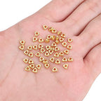BEADIA 14K Gold Plated Triangle Spacer Beads 4x2mm 50pcs for Jewelry Making Findings Non Tarnish - color: 14K Gold, size: 4x2mm Triangle