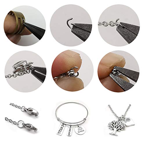 500 pcs Stainless Steel Split Rings Jump Rings Connector Rings for Jewelry Making Necklaces Bracelet Earrings Keychain DIY Craft (12608-7mm) - size: 7mm