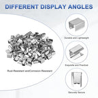 M METERXITY 100-Pack Fold Over Crimp End Caps, 0.5 x 0.4in/ 12 x 10mm Crimp Fasteners Ribbon Ends with Clamps for Jewelry Making/Leather Decor/DIY/Bracelets, Belt Buckle End Tip [Silver] - size: 0.5 x 0.4in/12 x 10mm