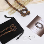 Stone Beads, 60pcs Matte Classic Tiger Eye, 6mm Round Loose Beads for Jewelry Making, Bracelets, with Bag, String & Card - color: Matte Classic Tiger Eye, size: 6mm