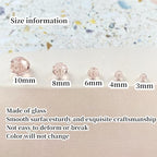 Crystal Glass Beads 500 Pieces 3mm Round Faceted Glass Spacer Beads for Jewelry Making Bracelet Earring Necklace DIY Craft Supplies(Pink) - color: Pink, size: 3mm