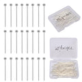 100pcs 50mm 925 Silver Filled Ball Head Pins DIY Crafts Beads Charms Earring Bracelet Jewelry Making Accessories Supplies - color: Silver Ball Pins, size: 50mm