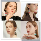 SUNNYCLUE 1 Box DIY Make 10 Pairs Bohemian Chandelier Earrings Making Kit Including Chandelier Links Turquoise Beads Earring Findings for Women Beginners DIY Earring Jewelry Making Crafts - color: Chandelier Bohemian Style F