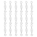 Double Magnetic Necklace Clasps and Closures 18K Gold and Silver Bracelet Extender Jewelry Clasps Converters - color: 18Pcs Silver