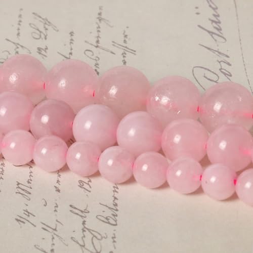 About 60pcs 6mm Natural Stone Beads Rose Quartz Beads Crystal Gemstone for Jewelry Making, DIY Bracelet Necklace - color: Rose Quartz, size: 6mm