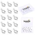 BEADIA Platinum Plated Spring Clasps Non Tarnish 7mm 20pcs for Jewelry Making Findings - color: Spring Clasps Platinum, size: 7mm
