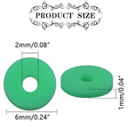 Dark Green Polymer Clay Beads, 6mm Heishi Bead for Jewelry Bracelets Necklace Making 1000PCS - color: Bold green