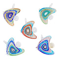 FASHEWELRY 5Pcs Handmade Lampwork Fish Charms 5 Colors Cute Glass Ocean Marine Life Penadants Cartoon Tropical Fish Charms for DIY Bracelet Jewelry Making - color: Tropical Fish