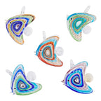 FASHEWELRY 5Pcs Handmade Lampwork Fish Charms 5 Colors Cute Glass Ocean Marine Life Penadants Cartoon Tropical Fish Charms for DIY Bracelet Jewelry Making - color: Tropical Fish