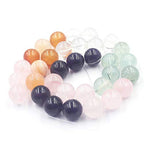 6 8 10 12mm Natural Mixed Carnelian Crystal Amethyst Rose Quartz Prehnite Round Jewelry Loose Gemstone Beads Strand 15" Natural Stone for Necklace Bracelet DIY Design - size: 12mm